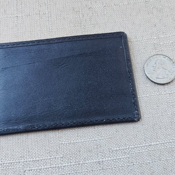 Leather Card Holder Handmade Black Genuine Leather Cardholder Handmade - Picture 10 of 11